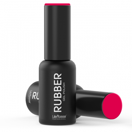UNGHII - Oja semipermanenta, Lila Rossa, Rubber, 033 hot fuchsia, 7 ml