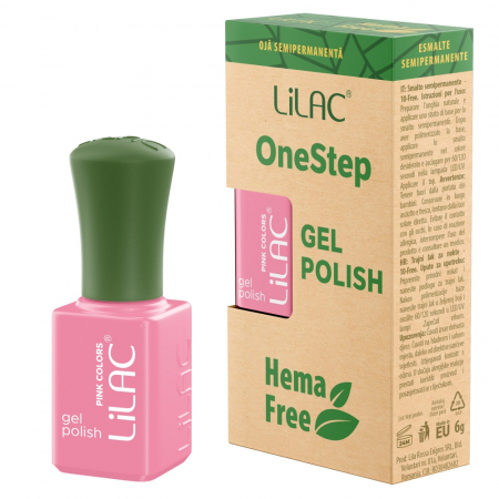 UNGHII - Oja semipermanenta Lilac OneStep Hema Free Pink 061