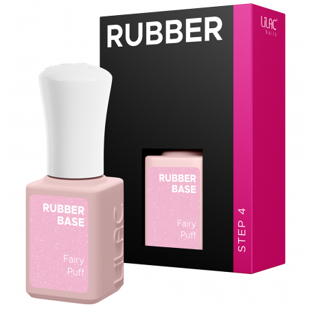 Oja semipermanenta Lilac Rubber Base Fairy Puff, 6 g [2]