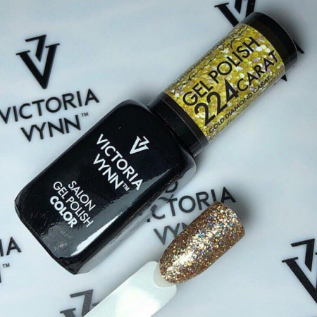 Oja semipermanenta Victoria Vynn Gel Polish 224 Carat Gold Diamond 8 ml [3]