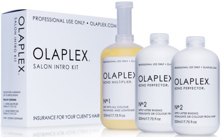 SALOANE - Olaplex Kit pentru salon Intro: Bond Multiplier No. 1 525ml + 2 x Bond Perfector No. 2 525ml
