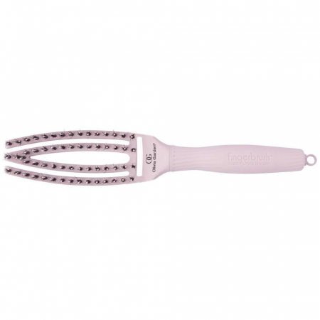 Olivia Garden Finger Combo Small Pastel Pink Perie de par profesionala curbata cu par de mistret si nailon [1]