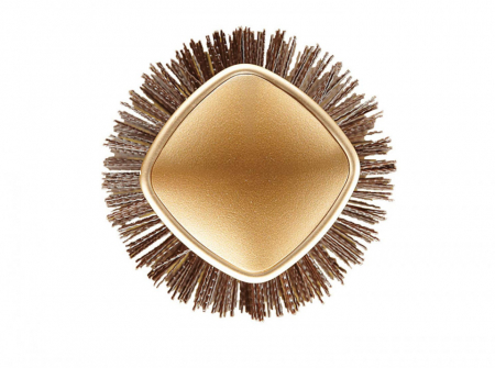 Olivia Garden Kit cu 4 perii profesionale patrate pentru par Expert Blowout Straight Wavy Bristles Gold&Brown [2]