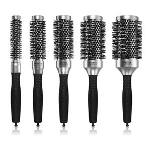 SALOANE - Olivia Garden Kit cu 5 perii profesionale Essential Blowout Classic Silver