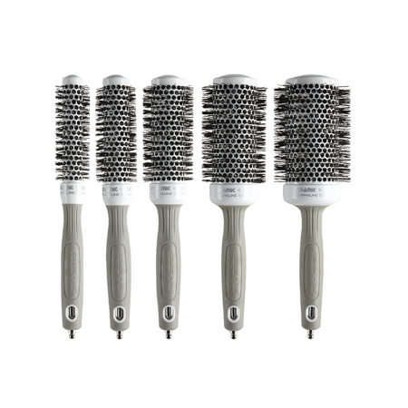 SALOANE - Olivia Garden Kit cu 5 perii profesionale Expert Blowout Shine White&Gray