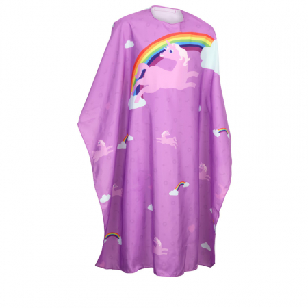 Pelerine, sorturi - Olivia Garden Pelerina colorata de frizerie pentru copii - Unicorn Pink