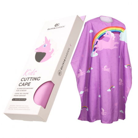 Olivia Garden Pelerina colorata de frizerie pentru copii - Unicorn Pink [1]