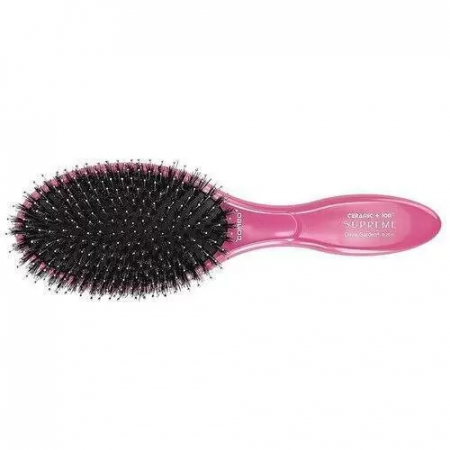 Olivia Garden Perie ceramic+ion cu peri de mistret+nailon Expert Care Oval Pink [2]