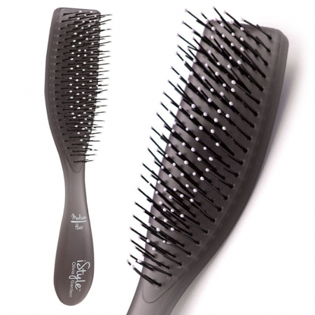 Olivia Garden Perie pentru par cu structura medie Essential Style Wet Medium Hair Ice Grey [1]