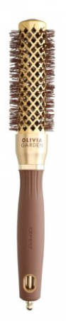 Ustensile frizerie si coafor - Olivia Garden Perie profesionala de par 15mm Expert Blowout Shine Wavy Bristles Gold&Brown