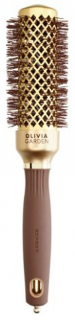 SALOANE - Olivia Garden Perie profesionala de par 35mm Expert Blowout Shine Wavy Bristles Gold&Brown
