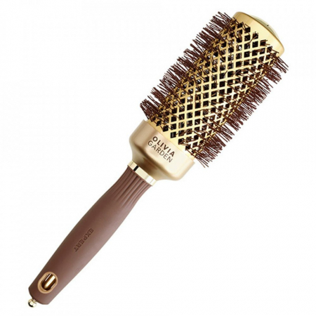 Olivia Garden Perie profesionala de par 45mm Expert Blowout Shine Wavy Bristles Gold&Brown [1]
