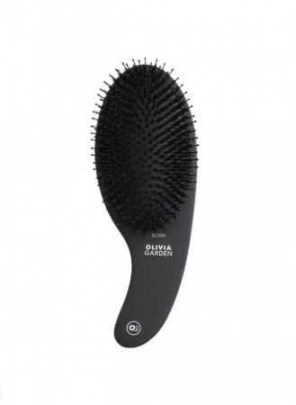 Ustensile frizerie si coafor - Olivia Garden Perie profesionala de par cu peri de mistret si nailon Expert Care Curve Boar&Nylon Black