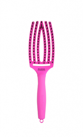 Olivia Garden Perie profesionala de par cu peri de mistret si nailon Finger Combo Neon Purple Think Pink 2023 [0]