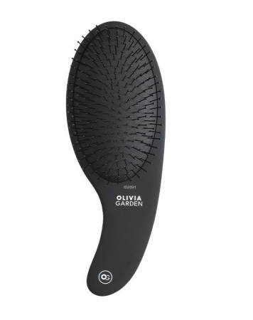 Ustensile frizerie si coafor - Olivia Garden Perie profesionala de par cu peri din nailon Expert Care Curve Nylon Black