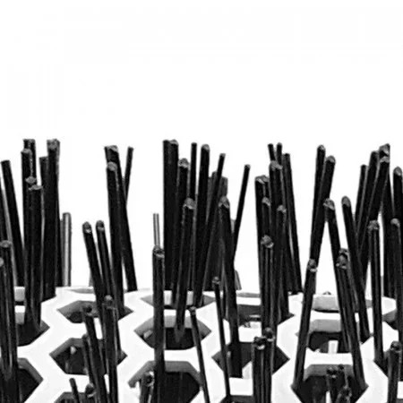 Olivia Garden Perie profesionala de par Expert Blowout Shine White&Gray 65mm [2]