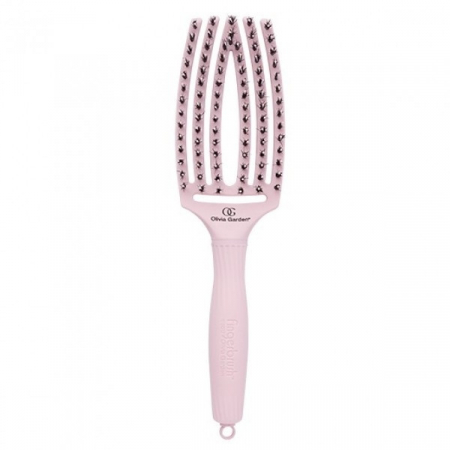 SALOANE - Olivia Garden Perie profesionala de par medie cu peri de mistret si nailon Finger Combo Medium Pastel Pink