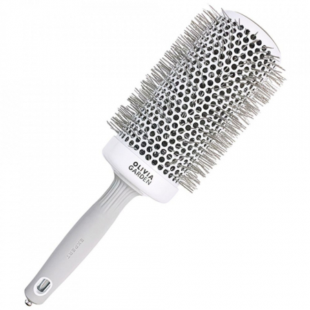 Ustensile frizerie si coafor - Olivia Garden Perie profesionala de par XL 65mm Expert Blowout Speed Wavy Bristle White&Grey