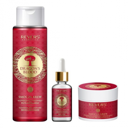 Import - Pachet ingrijire ten Dragon' Blood Revers - apa micelara, crema de ten si ser ingrijire