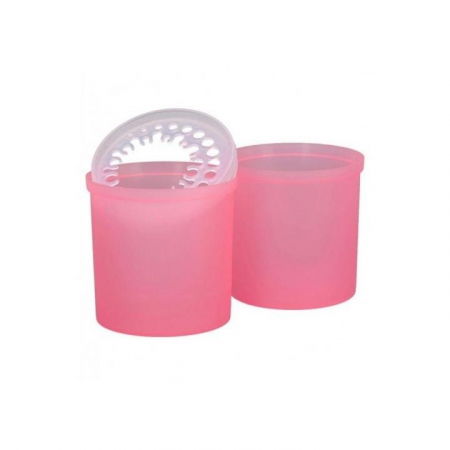 Recipienti, suporti - Suport pensule manichiura tip pahar cu capac