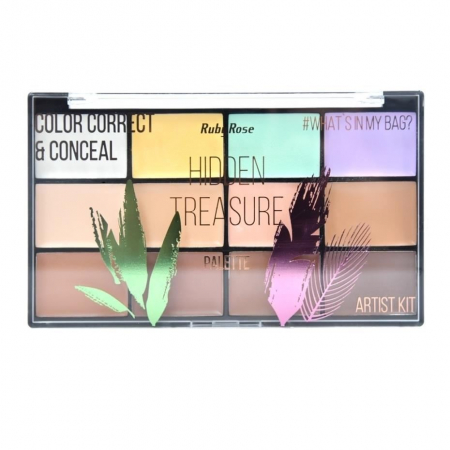 Paleta Color Correct & Conceal, Hidden Treasure Pocket Kit Ruby Rose HB8098, 12 nuante [1]