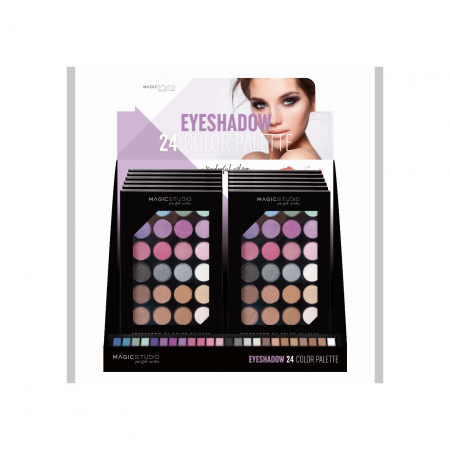Paleta fard de pleoape Powerful Cosmetics, 24 nuante sidefate, Magic Studio [1]
