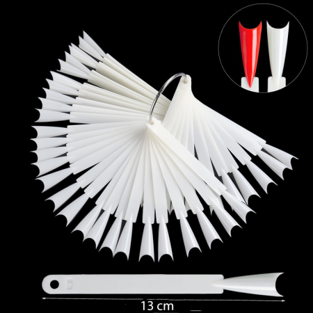 Paletar expunere culori, cu tipsuri unghii false 50 culori, Natural [2]