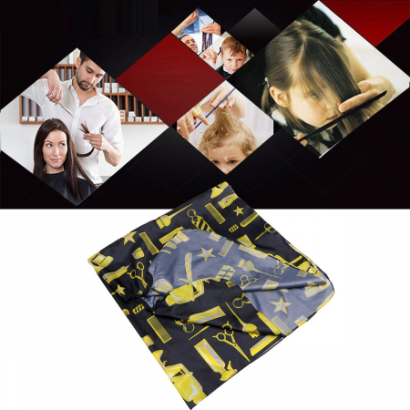 Pelerina pentru frizerie - tuns „Hair Tools” negru-auriu [2]