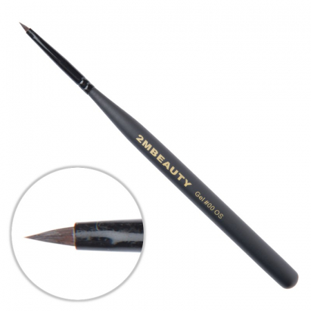 UNGHII - Pensula gel 2M Black Beauty Ascutit nr. 00OS