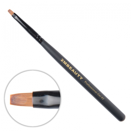 Ustensile unghii tehnice - Pensula gel 2M Black Beauty nr. 2