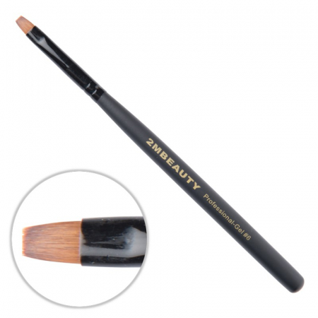 Ustensile unghii tehnice - Pensula gel 2M Black Beauty nr. 6