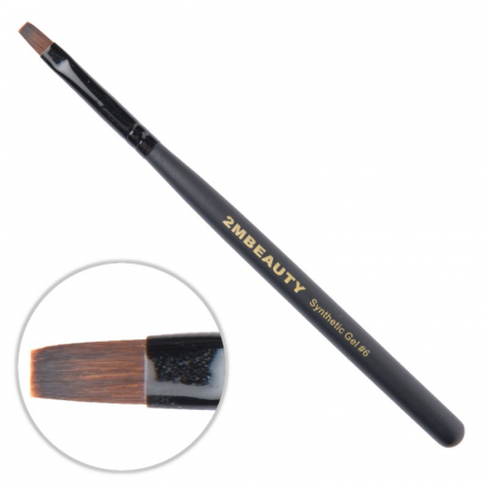 UNGHII - Pensula gel 2M Black Beauty Sintetic nr. 6