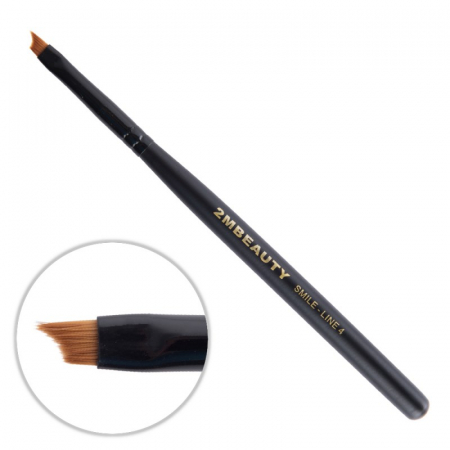 Ustensile unghii tehnice - Pensula gel 2M Black Beauty Smile Line nr. 4