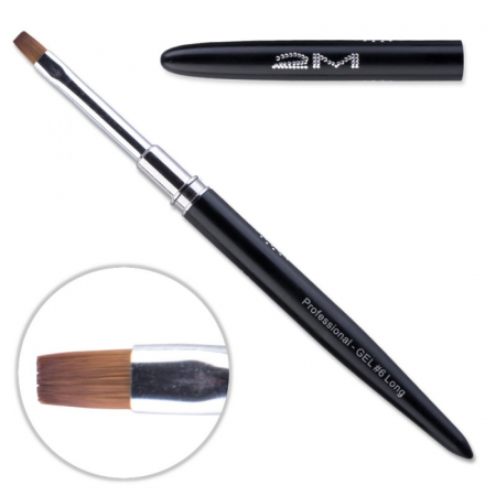 Ustensile unghii tehnice - Pensula gel 2M Black Long nr. 6