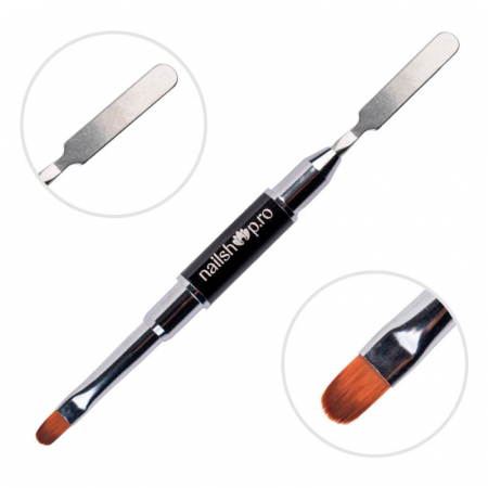 UNGHII - Pensula polygel Nailshop - doua capete - oval 6