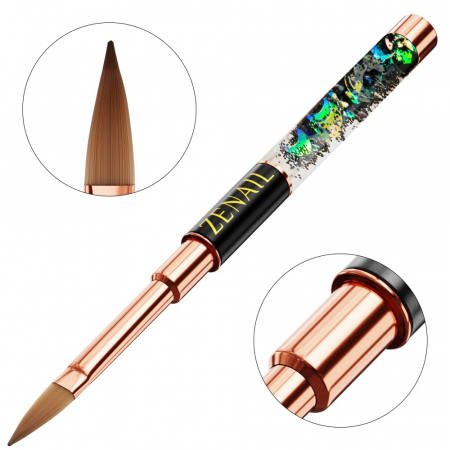 Ustensile unghii tehnice - Pensula unghii acryl Zenail Ocean #10