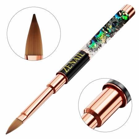 Ustensile unghii tehnice - Pensula unghii acryl Zenail Ocean #8