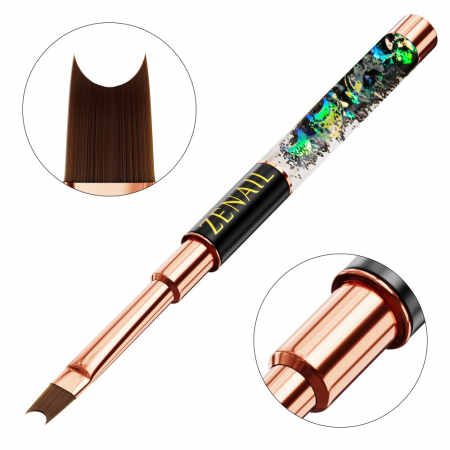 Ustensile unghii tehnice - Pensula unghii french Zenail Ocean #6