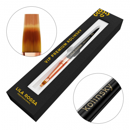 UNGHII - Pensula unghii Ombre Brush Lila Rossa VIP Premium Kolinsky #4