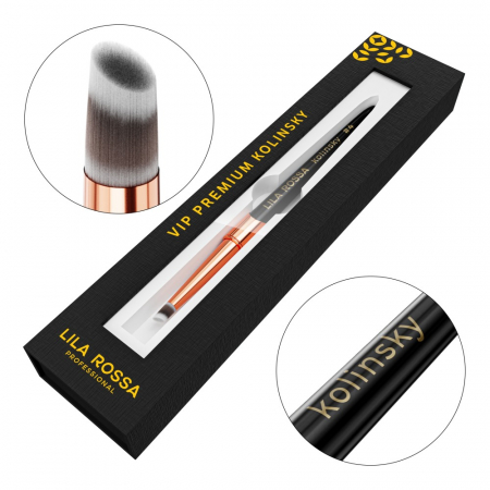 UNGHII - Pensula unghii Slant Ombre Lila Rossa VIP Premium Kolinsky #4