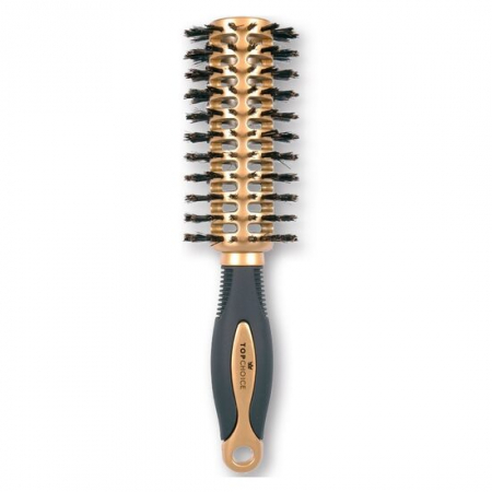 SALOANE - Perie de par pentru coafat, cu par natural, Gold, Top Choice, Ø30/60