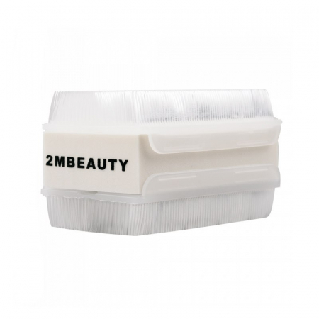 Perie din silicon 2M Beauty cu doua fete