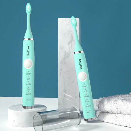 Periuta de dinti electrica cu 4 capete, Lila Care cu incarcare USB, verde [2]