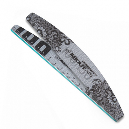 UNGHII - Pila 2M Semiluna Gri cu Dantela si Rigla - 100/150