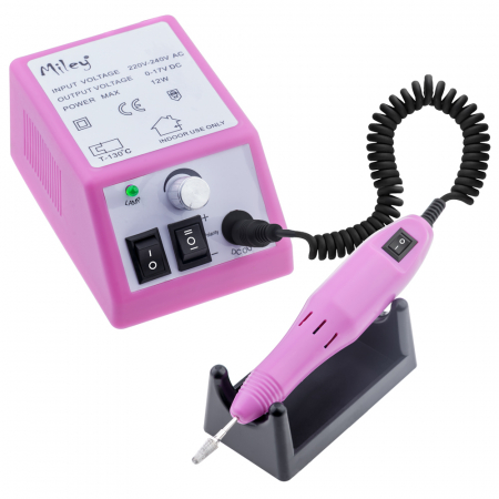 Pila electrica, freza unghii pentru incepatori, Miley, roz, 14.000 rpm, 12 W [2]