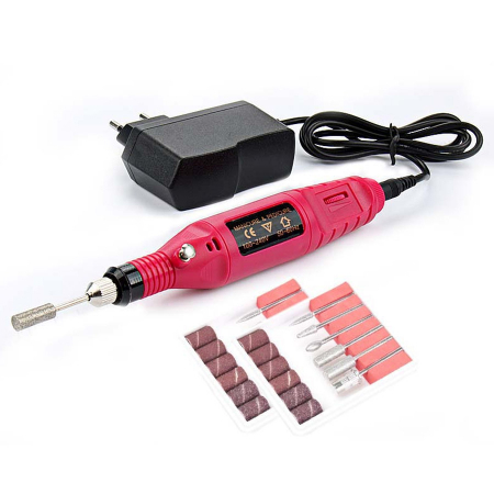 Pila electrica, freza unghii pentru incepatori, Miley, roz, 13.000 rpm, 9 W [1]