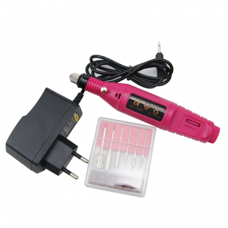 Pila electrica, freza unghii pentru incepatori, Miley, roz, 13.000 rpm, 9 W [4]