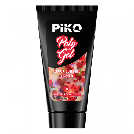 Piko Polygel 53 Glitter Red Universe [2]