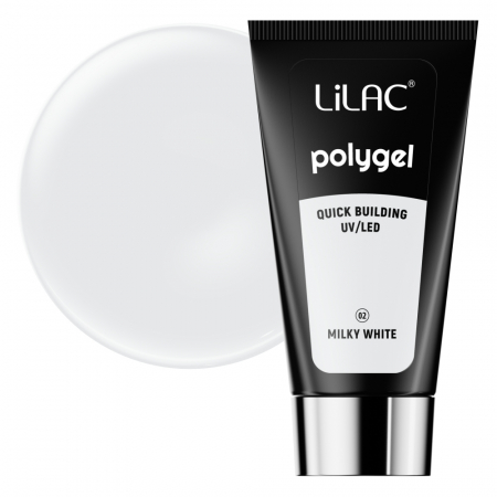 Polygel Lilac Quick Building Milky White 30 g [0]