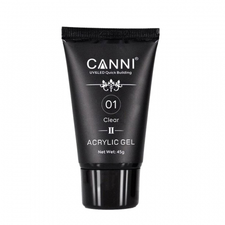 Polygel uv Canni pentru constructie unghii, Premium 01, 45 ml, clear [1]